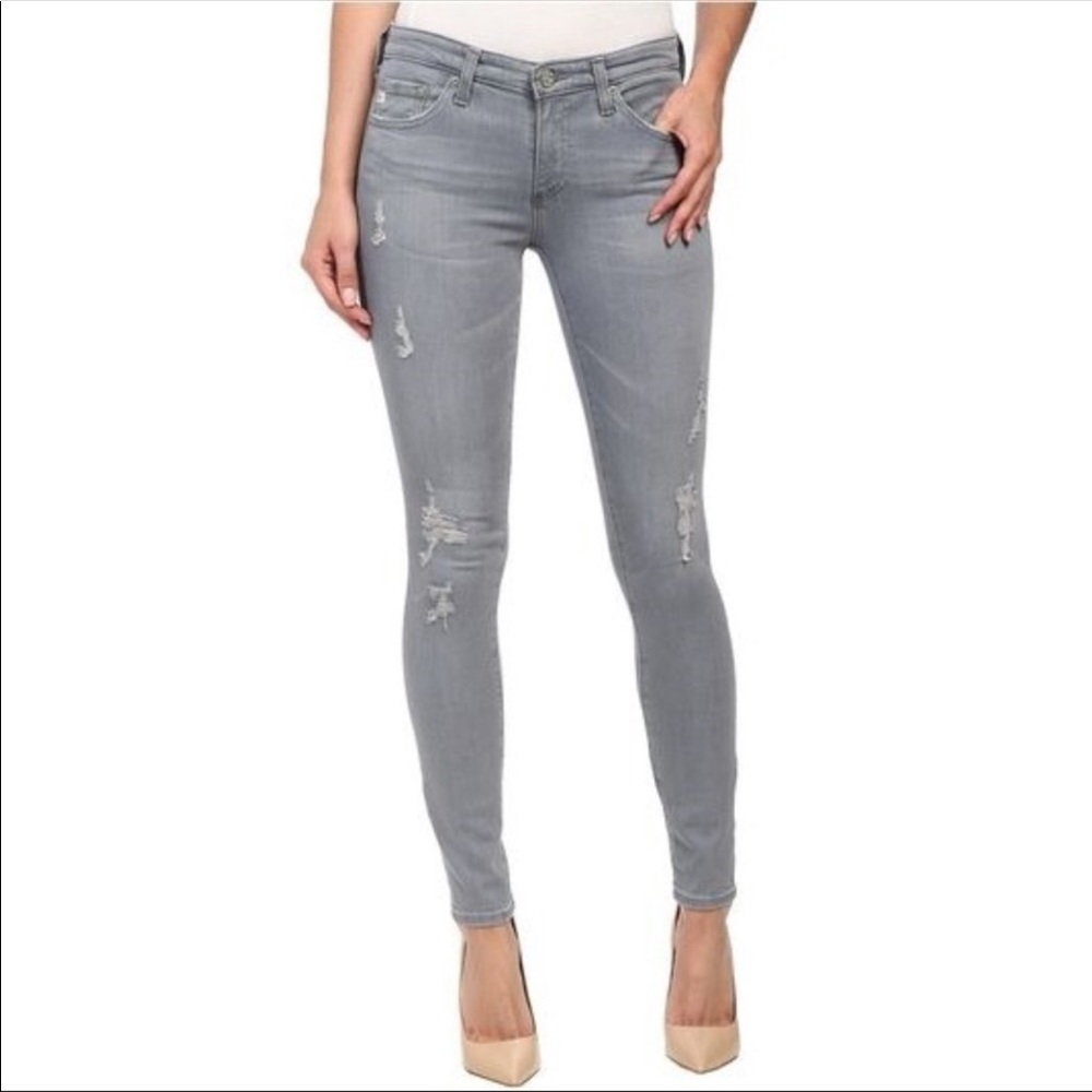 AG Adriano Goldschmied Gray Skinny Jeans